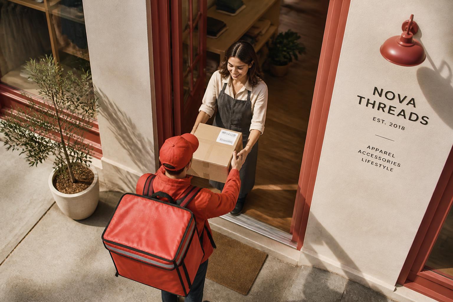 WASL rider delivering to a UAE business